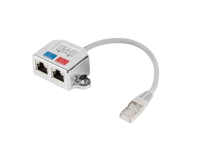 Adaptador Lanberg Splitter Ethernet Ftp Rj45 a 2x.