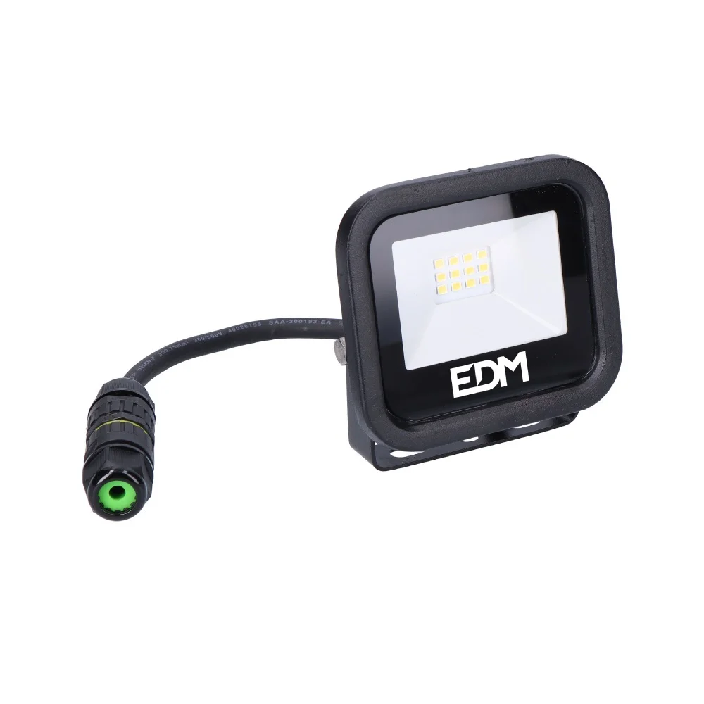 Projector de LED 10w 800lm 6400k Luz Fria Black Series 9,2x8,1x2,7cm Edm