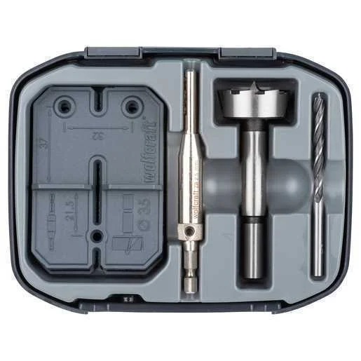 Kit de Instala&ccedil;&atilde;o de Bisagras &Oslash;35mm, 5 Pe&ccedil;as 4656000 Wolfcraft