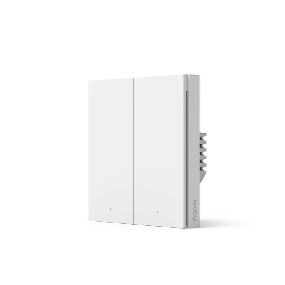 Aqara Smart Wall Switch H1 Eu (No Neutral, Double Rocker), White