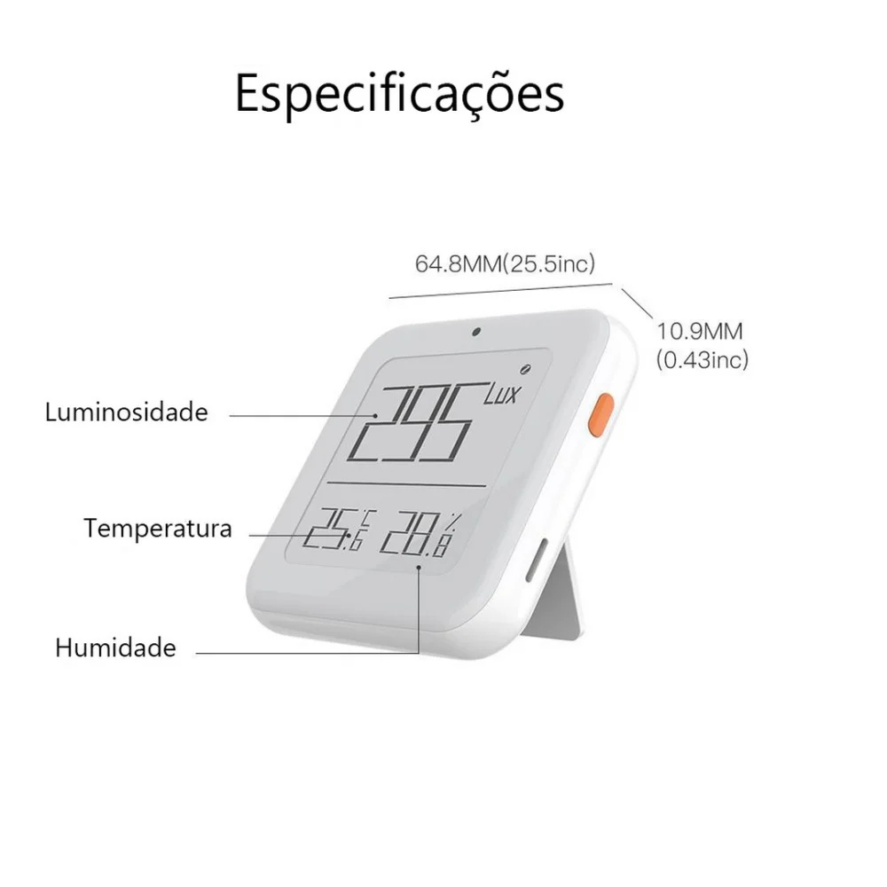Sensor de Temperatura, Humidade e Luz com Ecr&atilde;