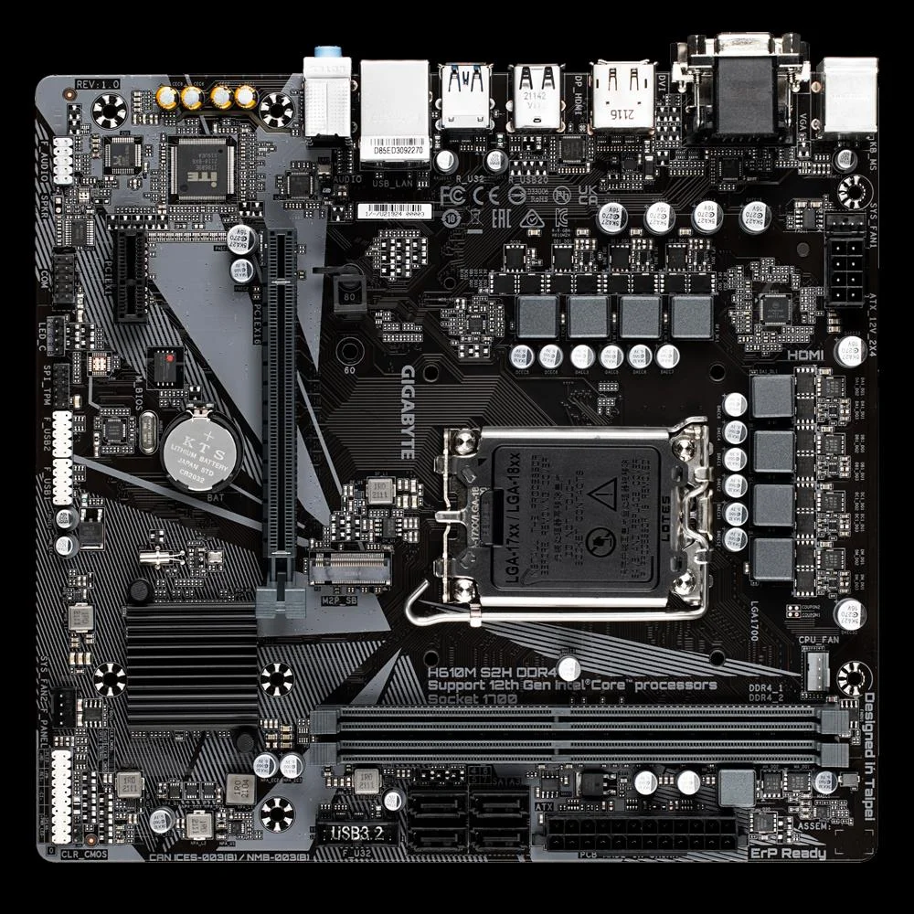 Gigabyte H610m S2h Ddr4 Motherboard Intel H610 Ex.