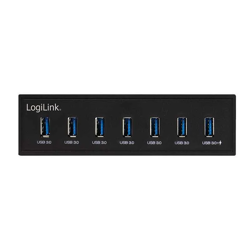 Hub Usb 5.25p 7p Usb 3.0 En Negro - Logilink Ua03.
