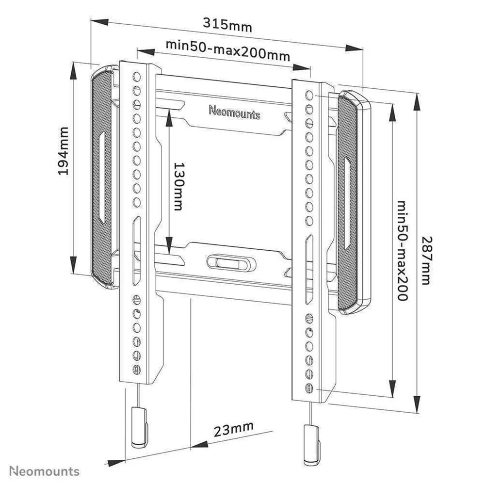 Tv Set Acc Wall Mount/Wl30-550bl12 Neomounts