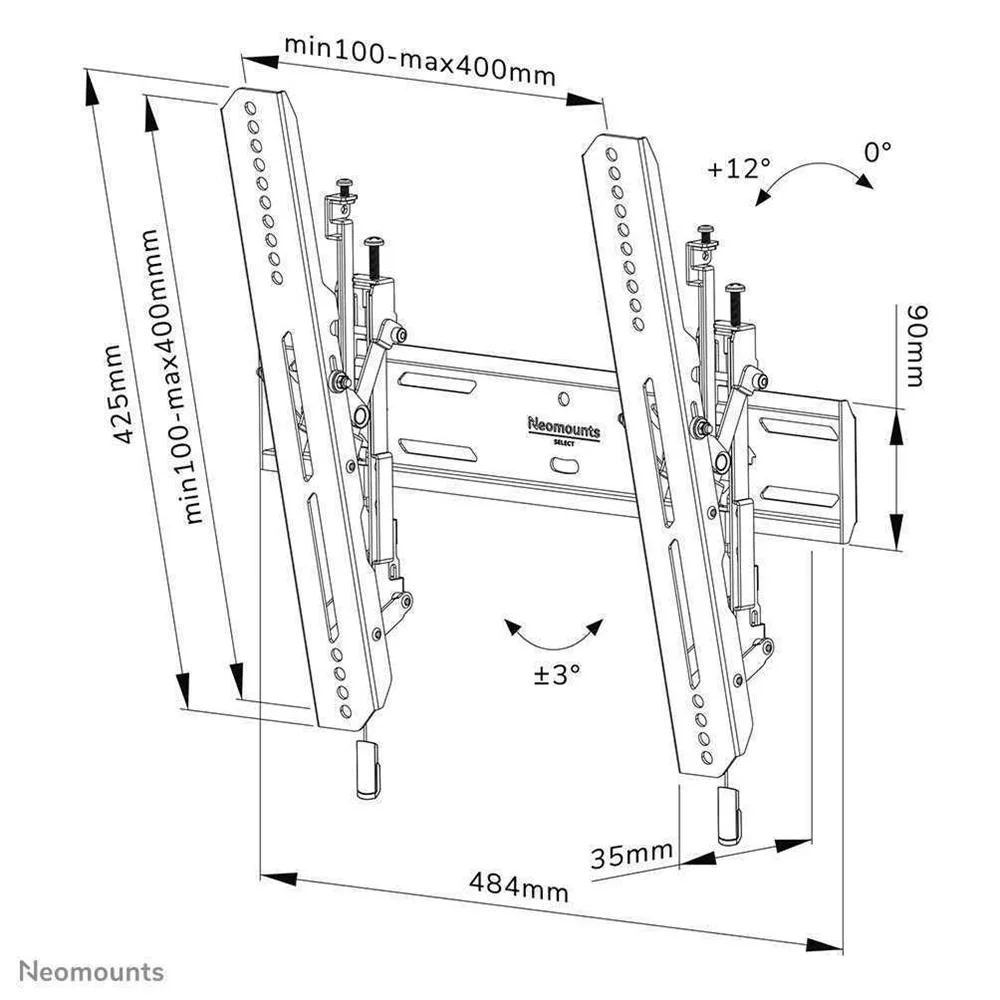 Tv Set Acc Wall Mount/Wl35s-850bl14 Neomounts