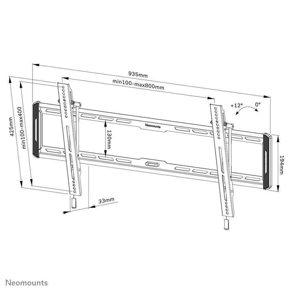 Tv Set Acc Wall Mount/Wl35-550bl18 Neomounts