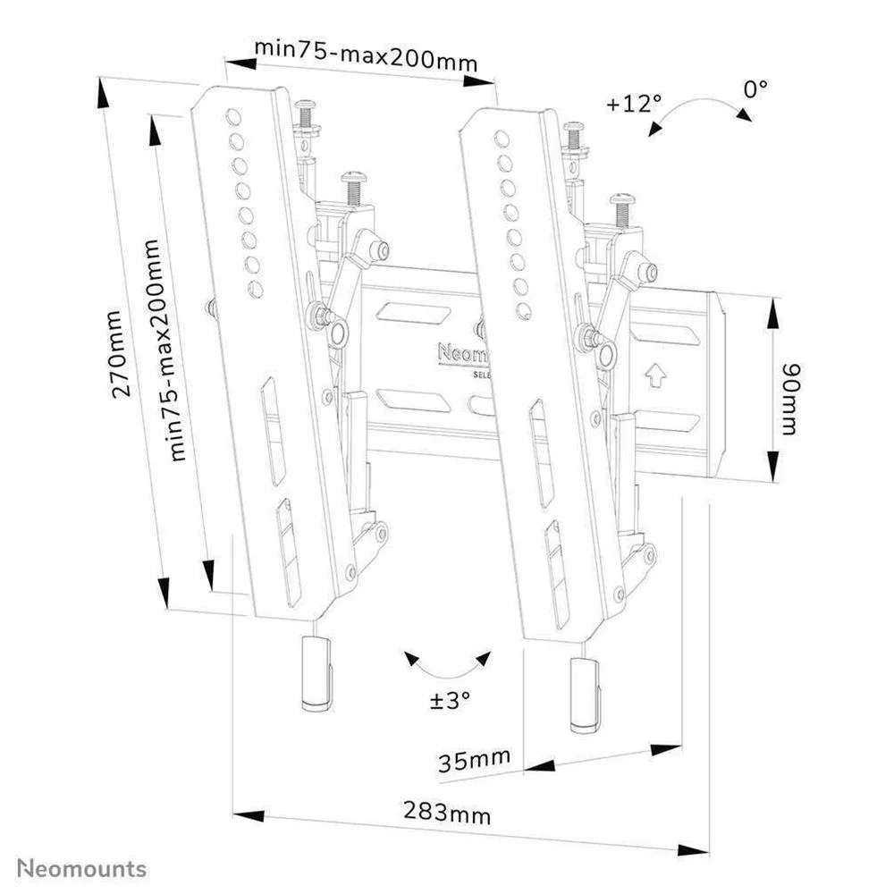 Tv Set Acc Wall Mount/Wl35s-850bl12 Neomounts