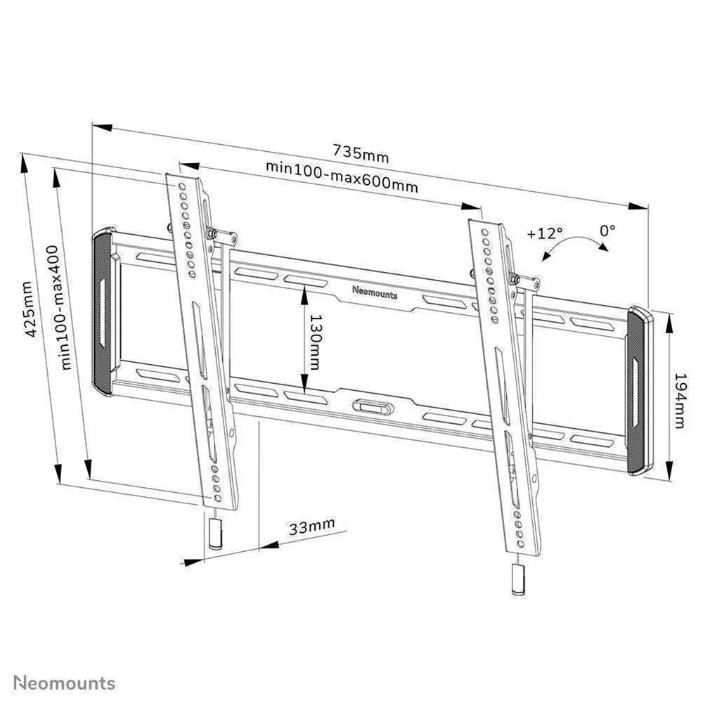 Tv Set Acc Wall Mount/Wl35-550bl16 Neomounts