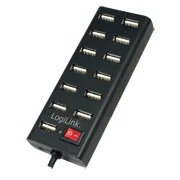 Hub Usb 2.0 de 13 Portas Alimentado, Preto-Logilink Ua0126