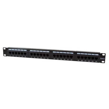 Logilink Np0004a Patch Panel 19 1u 24 Portas Cat6 Utp Rj45 Preto