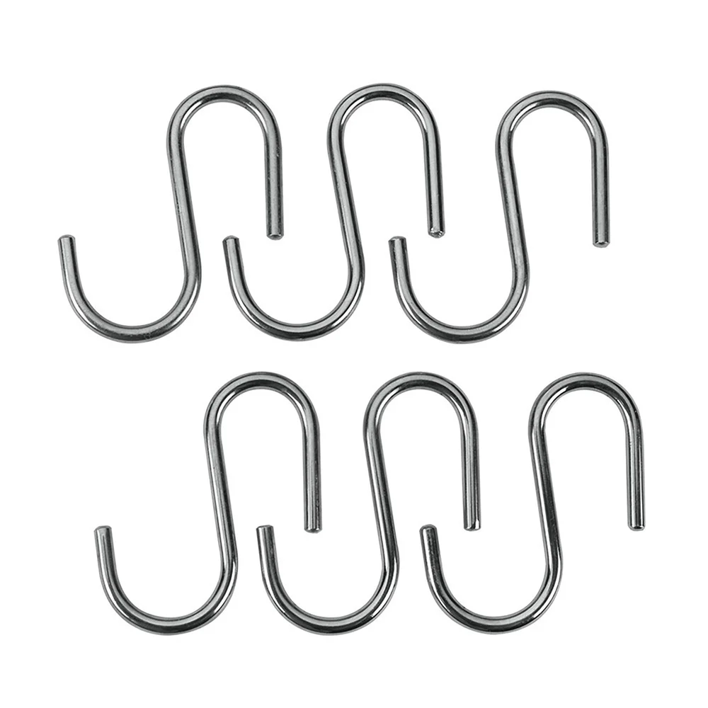 Kit 6 Ganchos "S" Lonardo Cromados 6,5cm Metaltex