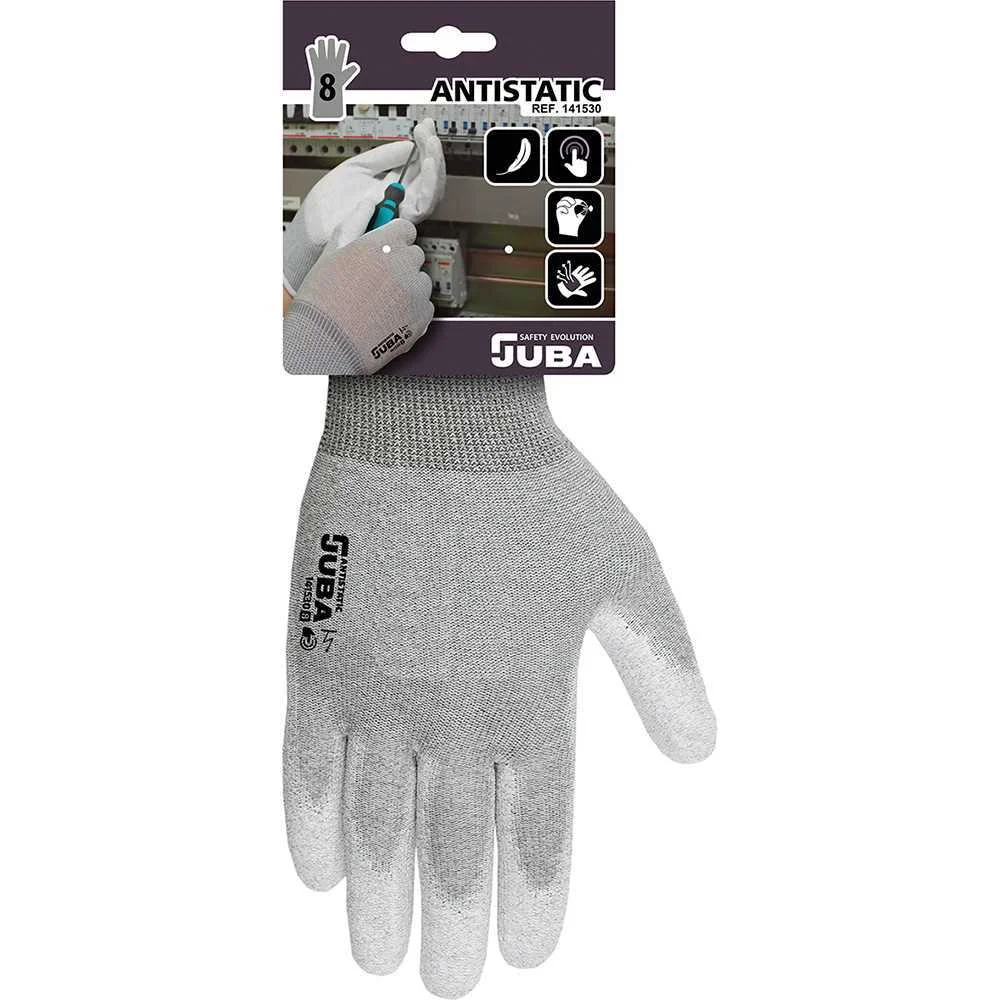Luvas Antiest&aacute;ticas Nylon/Fibra de Carbono Tamanh.