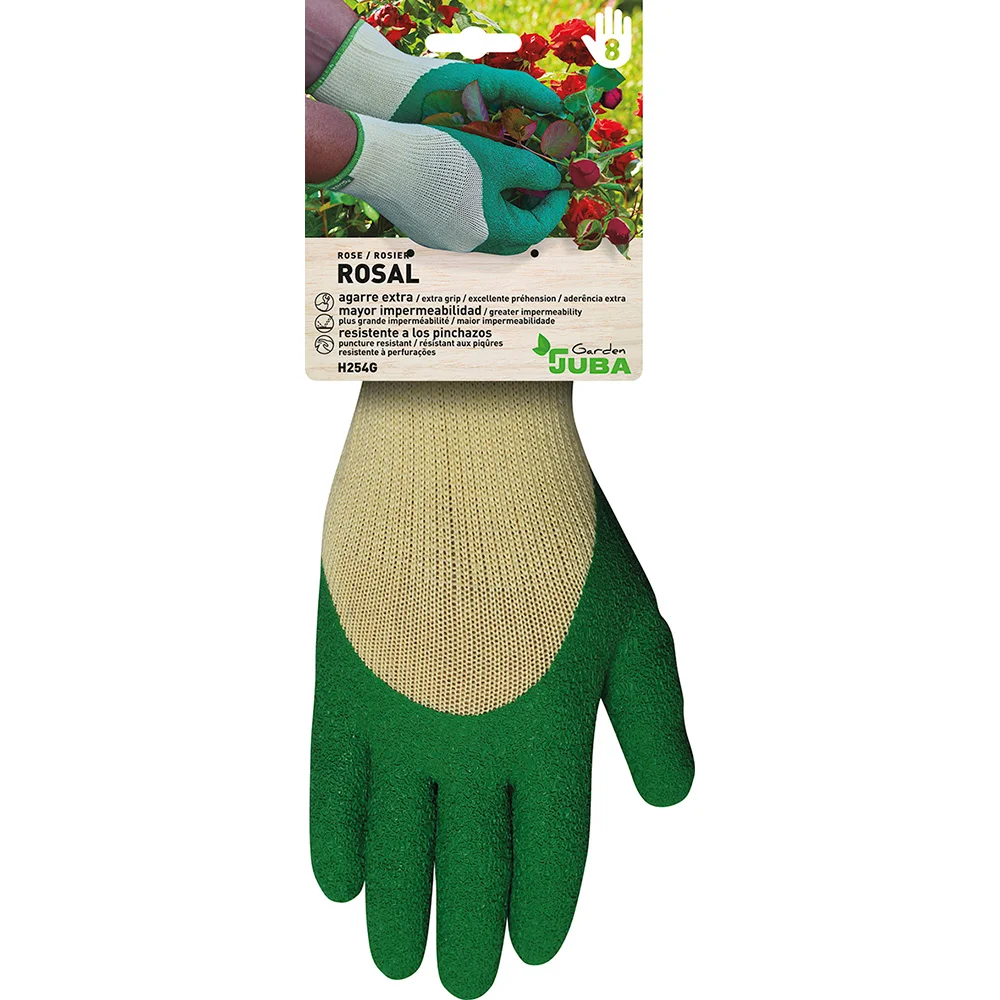 Luvas de Jardinagem Poli&eacute;ster/Latex Tamanho 7 Juba