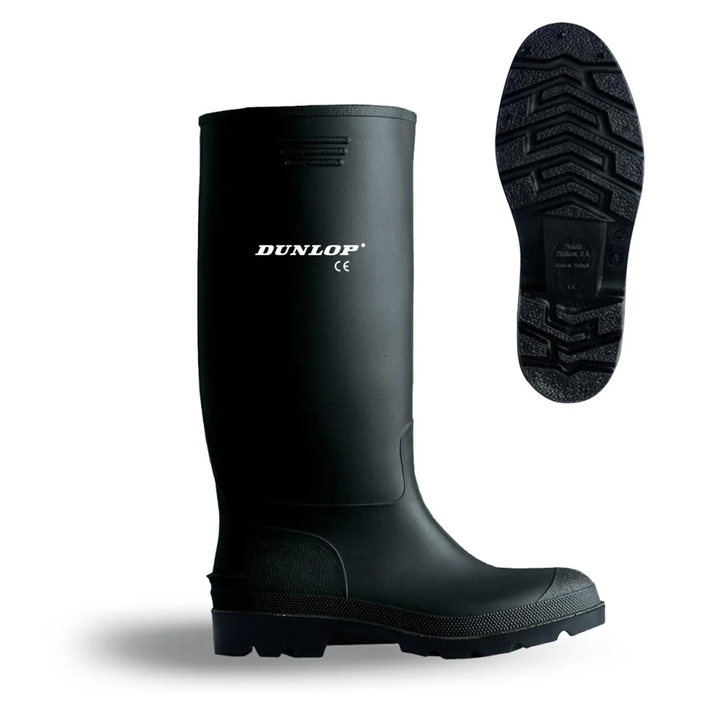 Galochas em Pvc Tamanho 36 Cano Alto Preta Dunlop