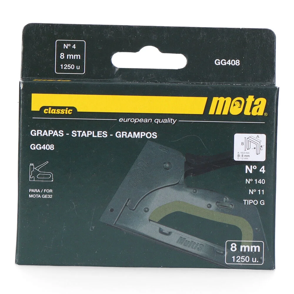 GRAMPOS N&Uacute;MERO 4 DE 8mm 1000 UNI GG408 MOTA