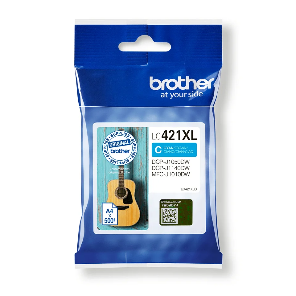 Brother Ink Cart. Lc-421xlbk For Dcp-J1050dw, -J1140dw, Mfc-J1010dw Black Lc421xlbk