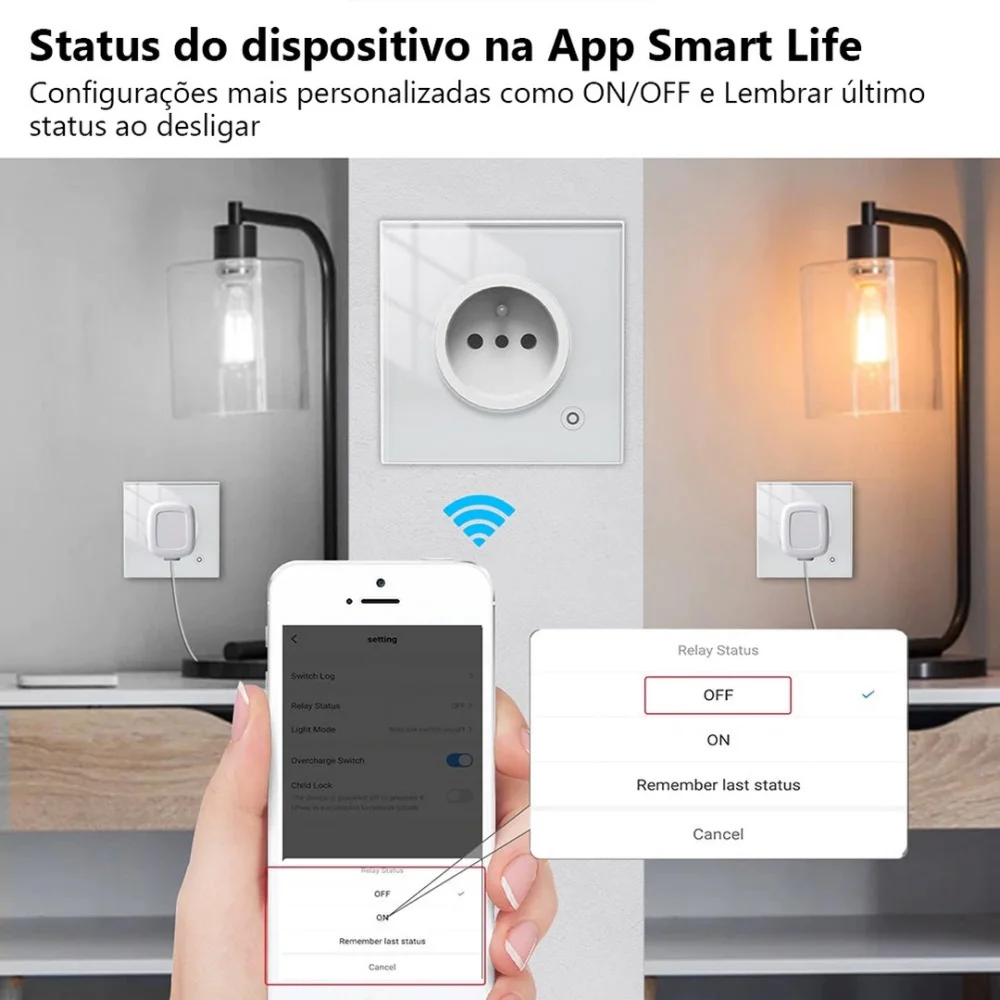 Tomada de Parede Wifi Tuya 16a