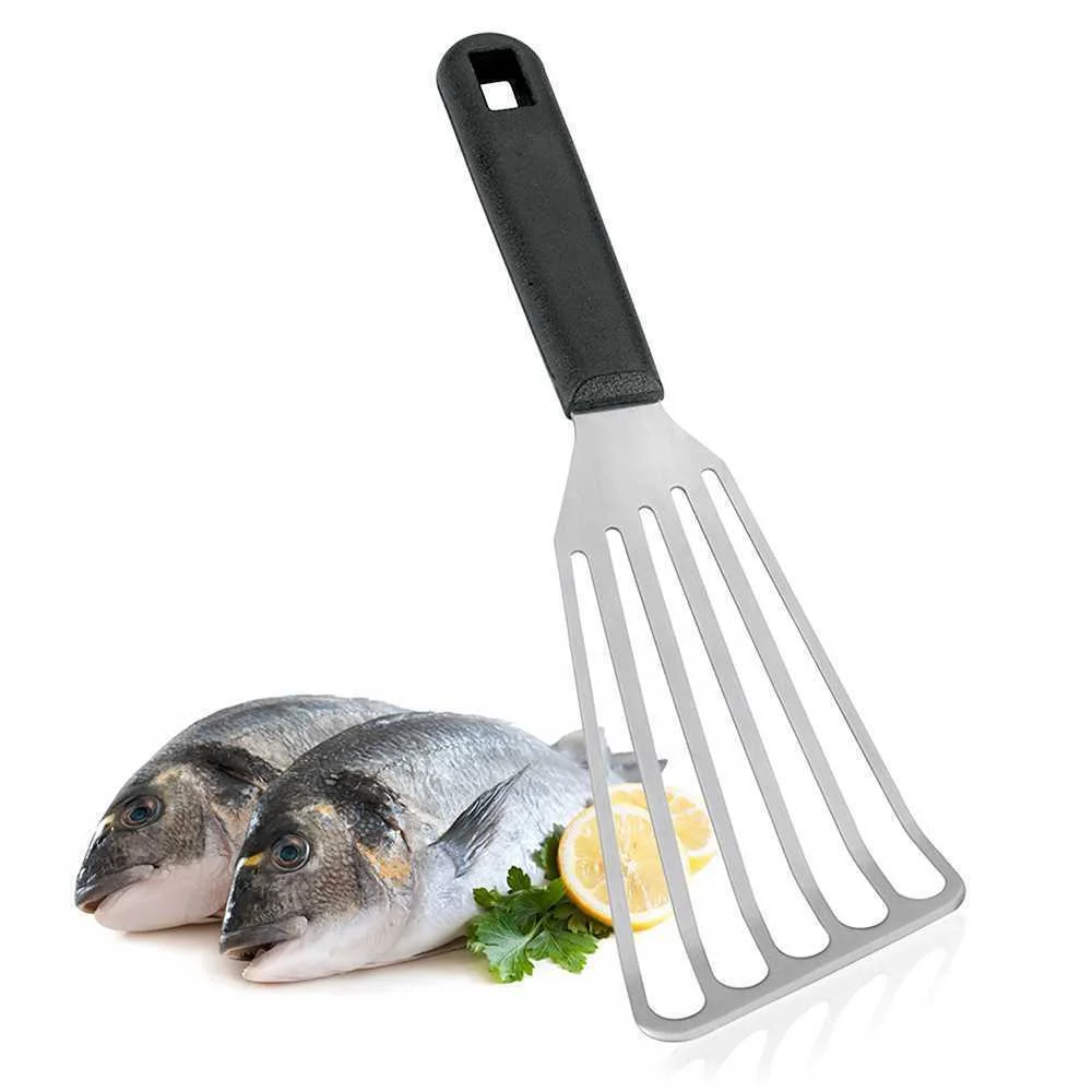 Esp&aacute;tula com Ranhuras "Plancha" 7,5x28cm Metaltex