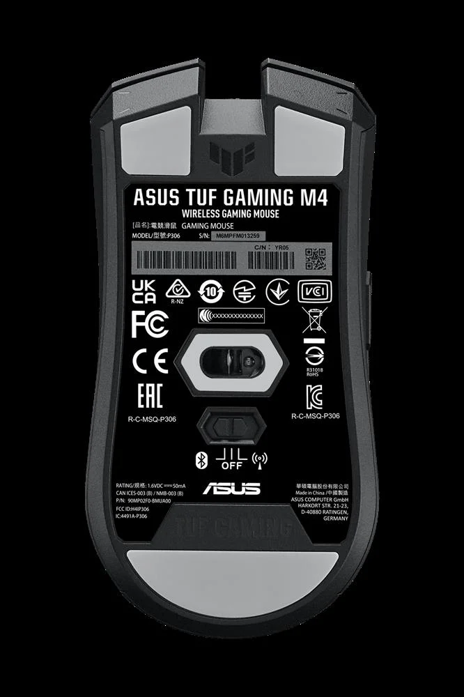 Asus Tuf Gaming M4 Wireless Rat&oacute;n Mano Derecha Rf.
