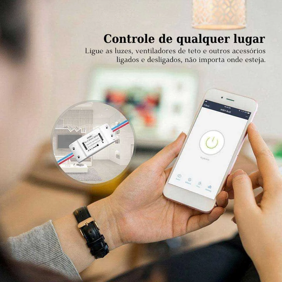 M&oacute;dulo On/Off Wifi 16a C/ Leitor Consumo Energia