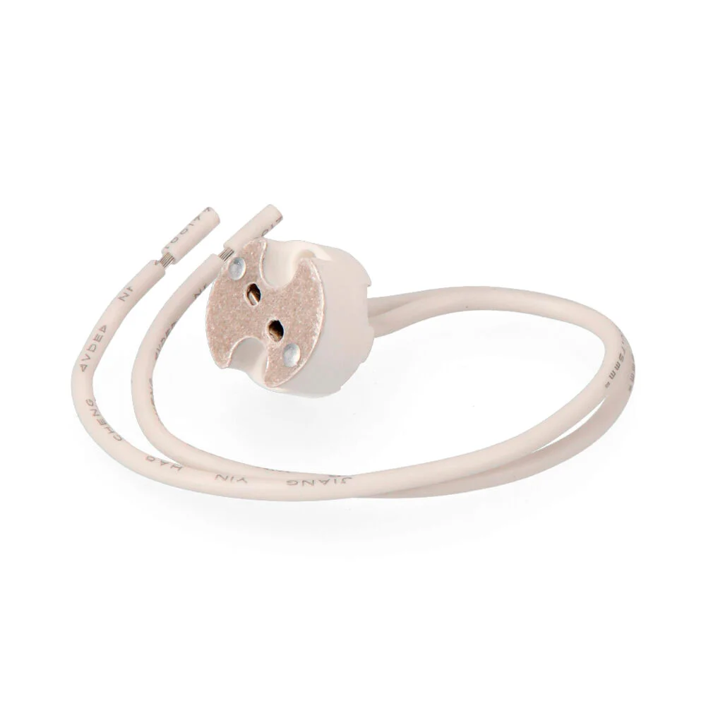 Casquilho Mr-16 Bi-Pin Gu5.3/6.35. Cer&acirc;mico Pgu56 Solera