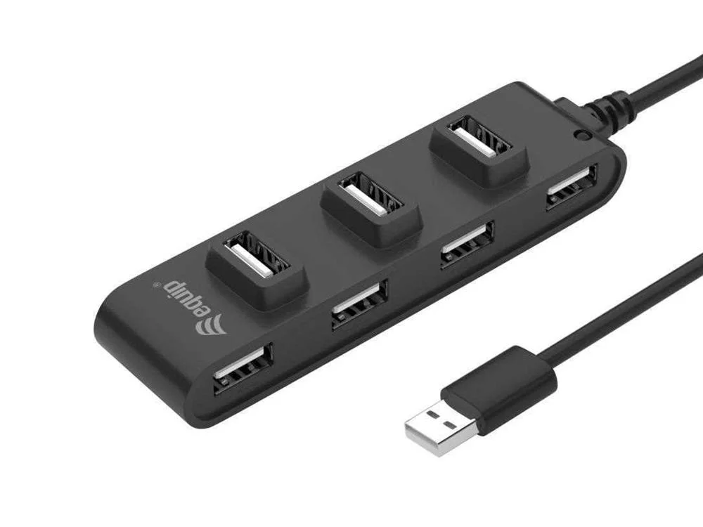 Equip Usb-Hub 7-Port 2.0  ->7x2.0      Ohne Netzteil Schwarz