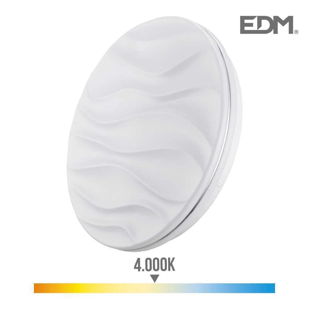 Aplique Super LED 24w 2490lm 4000k &Oslash;38x7cm Modelo Desert Edm