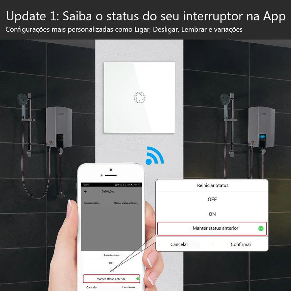 Interruptor de Caldera Wifi 20a - 4400w