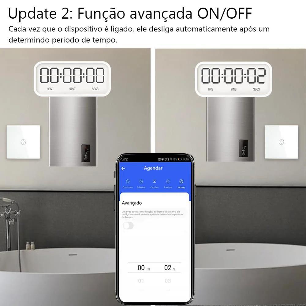 Interruptor de Caldera Wifi 20a - 4400w