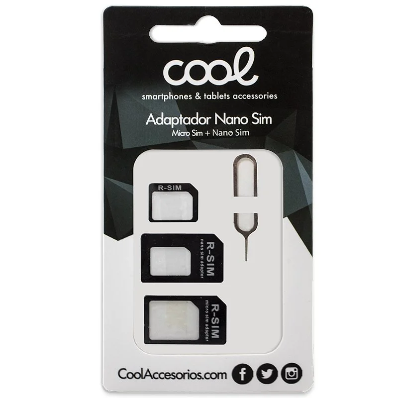 Adaptador Cool (2 En 1) Nano Sim Conversi&oacute;n Micro.