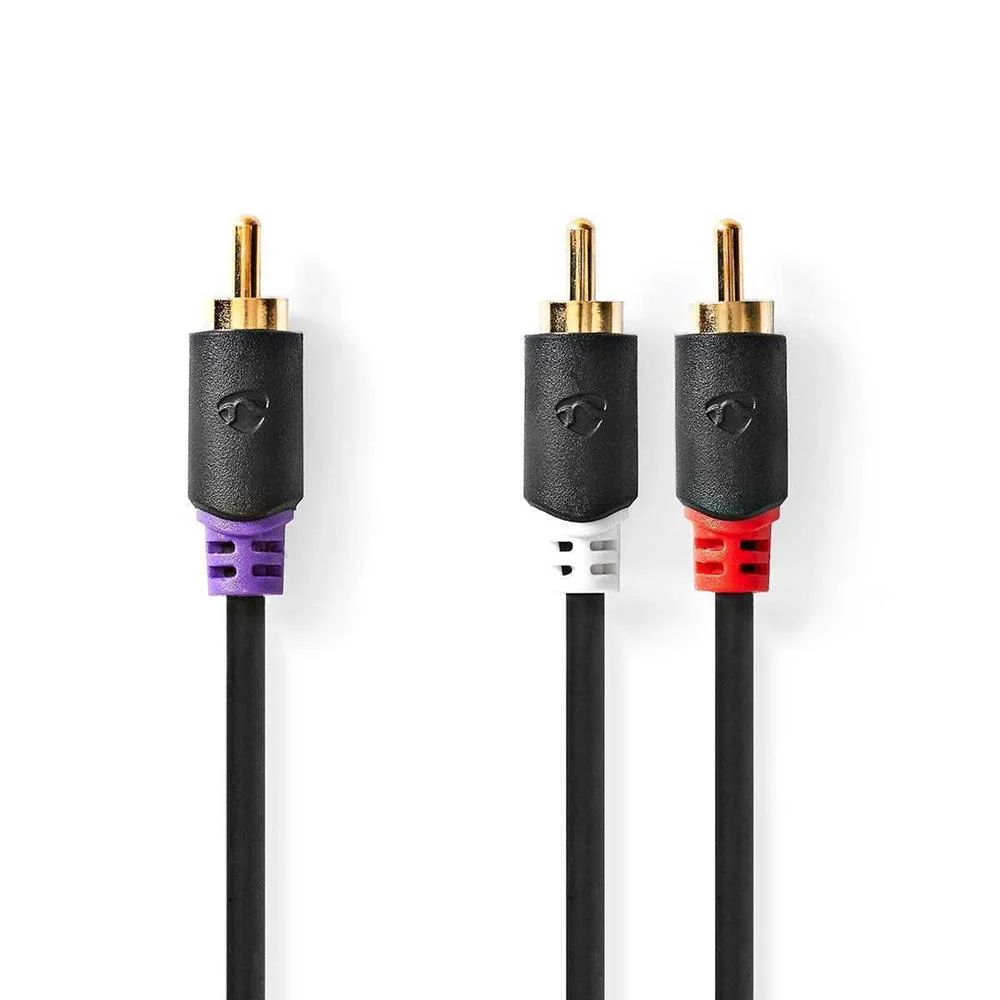 Cabo Subwoofer | RCA Masculino | 2x RCA Macho | B.