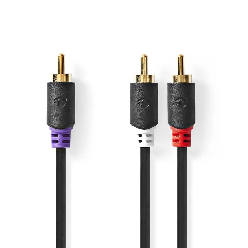 Cabo Subwoofer | RCA Masculino | 2x RCA Macho | B.