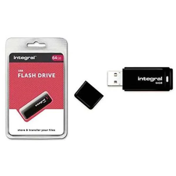 Integral 64gb Usb2.0 Drive Black Usb Flash Drive .