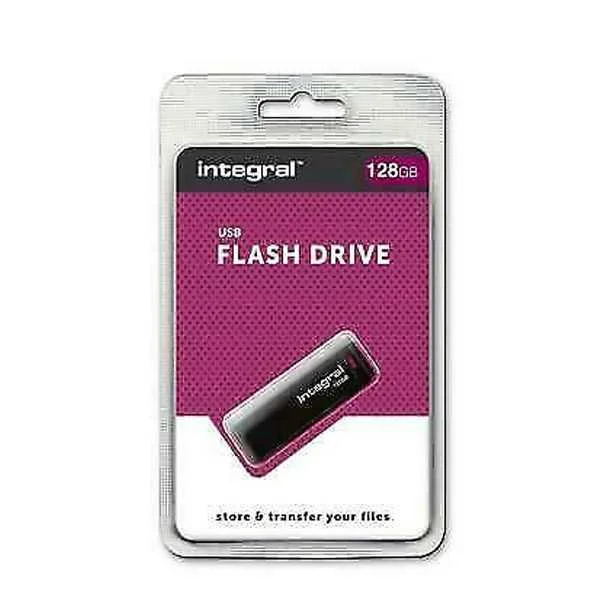 Integral 128gb Usb2.0 Drive Black Usb Flash Drive.