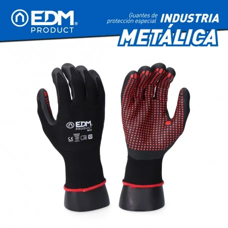 Luvas Ind&uacute;stria Metal&uacute;rgica  Nylon/Lycra Revestid.