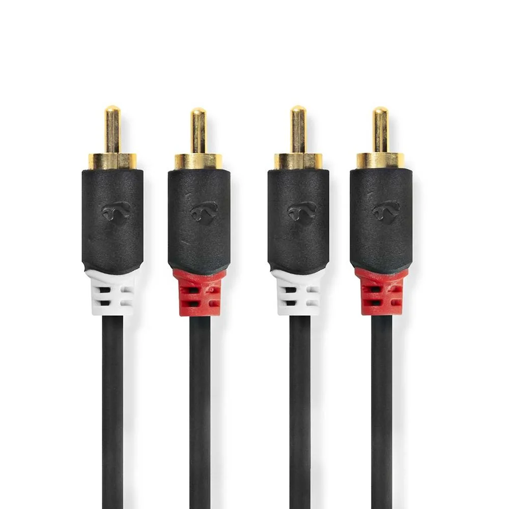 Cabo de &aacute;udio est&eacute;reo | 2x RCA Macho | 2x RCA Mac.