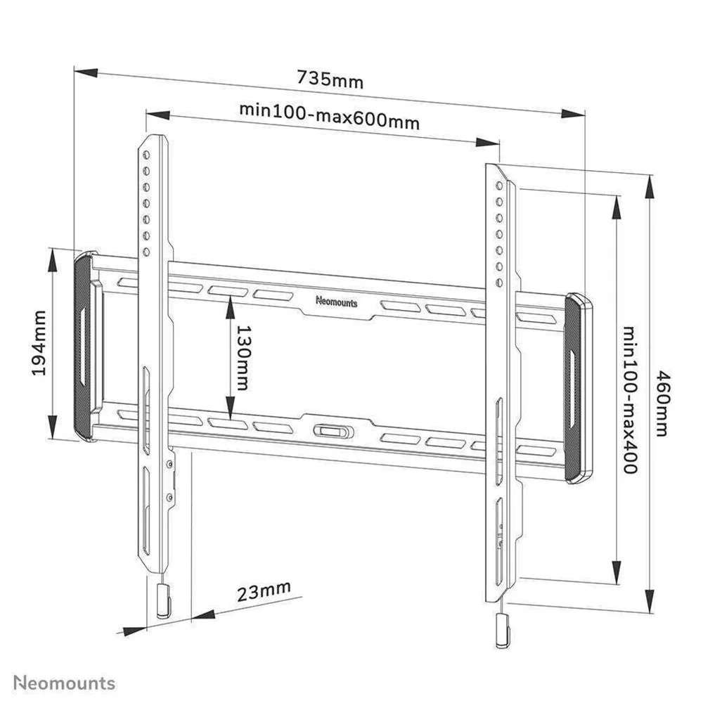 Tv Set Acc Wall Mount/Wl30-550bl16 Neomounts