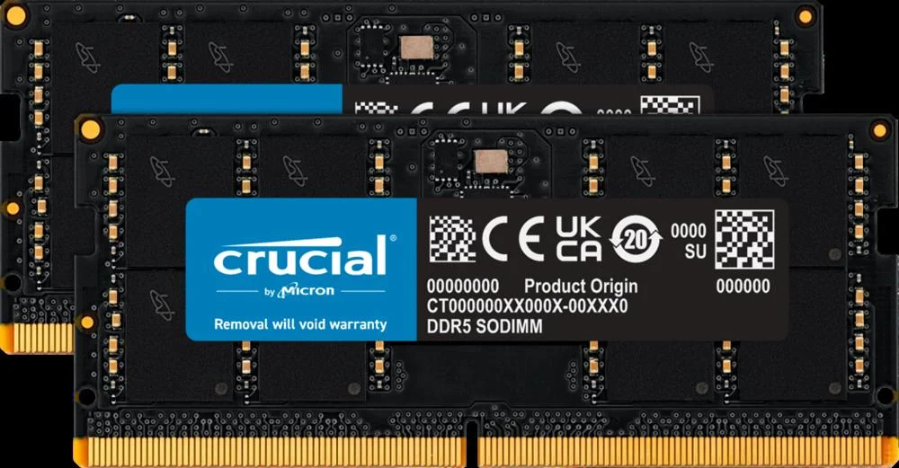 Mem&oacute;ria RAM So-Dimm 64gb (2x32gb) Ddr5-4800mhz Cl40 - Crucial