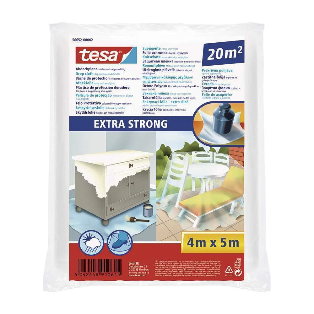 Pl&aacute;stico de Prote&ccedil;&atilde;o 20m&sup2;. Extra Forte Tesa