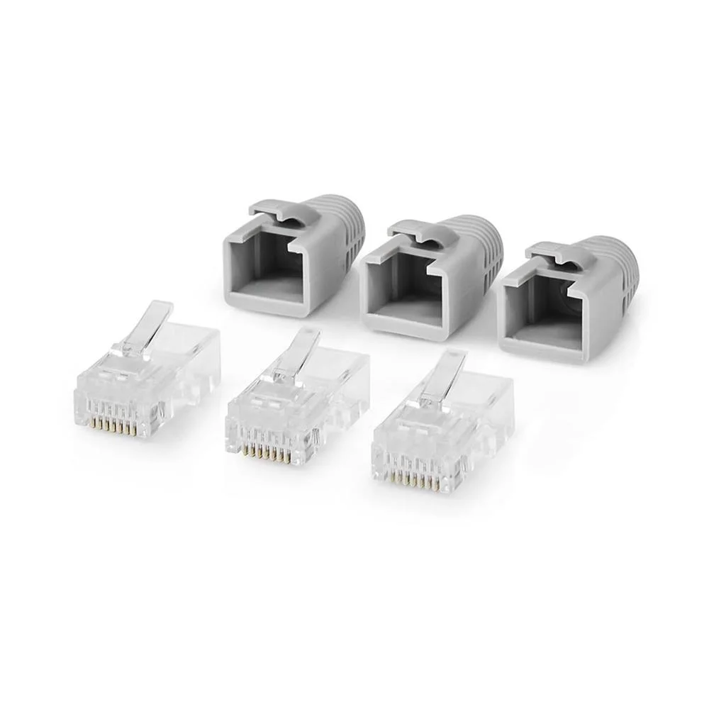 Conector RJ45 | Passagem RJ45 | UTP s&oacute;lido/encalh.