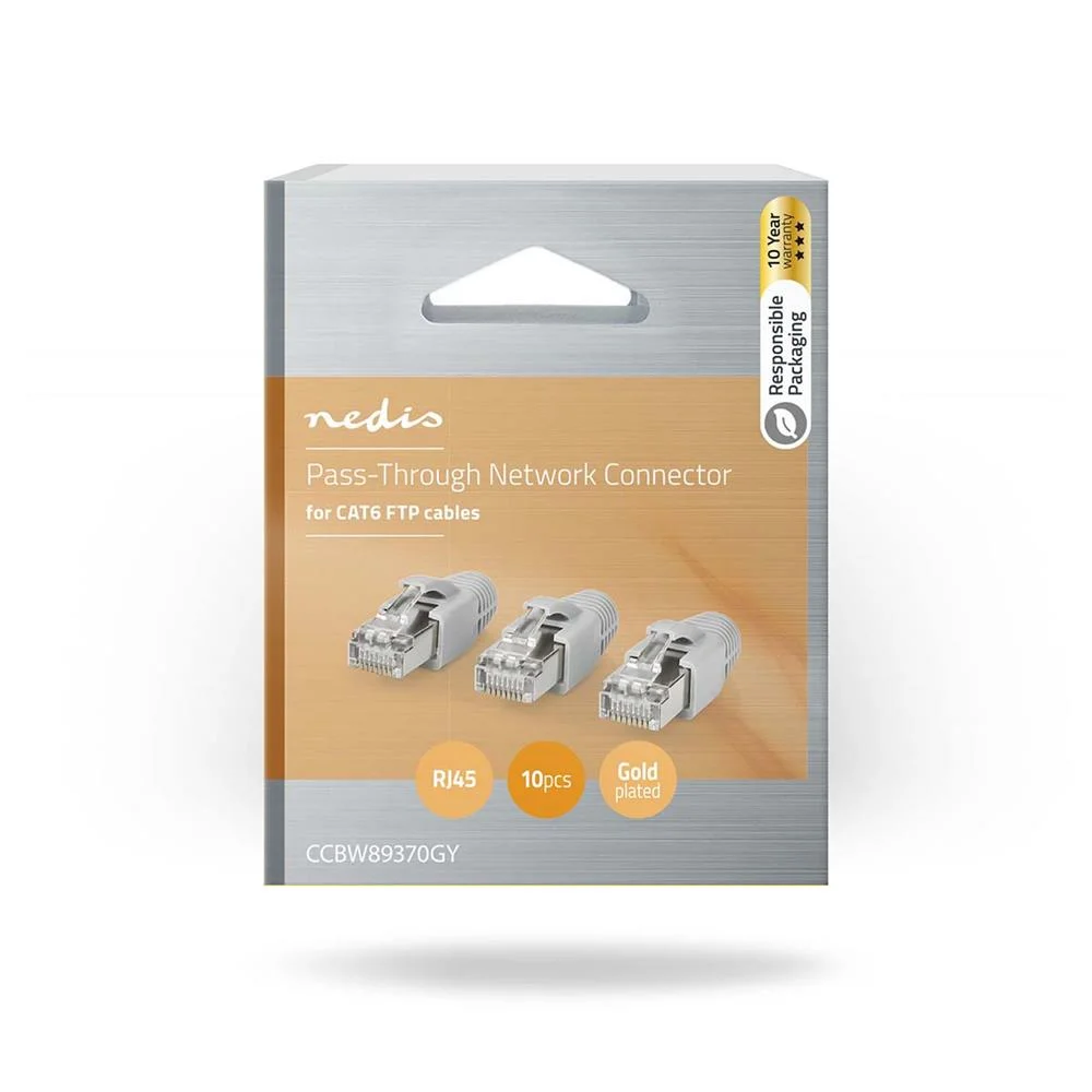 Conector Rj45  Passagem Rj45  Ftp S&oacute;lido/Encalh.