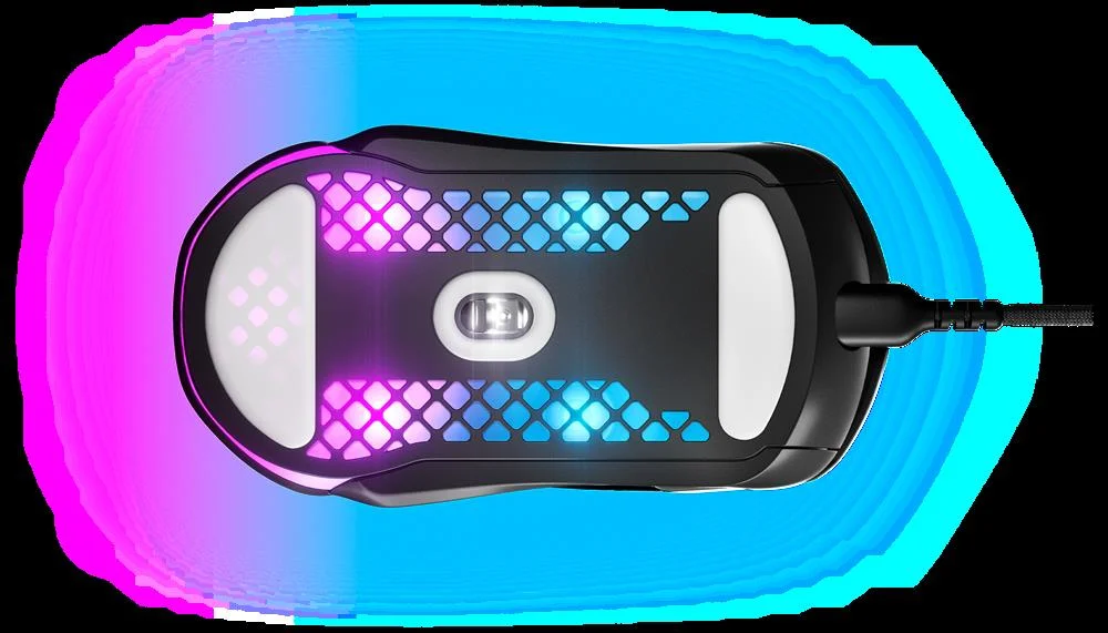 Rato Steelseries Aerox 5 Preto Gaming Luzes LED com Cabo 