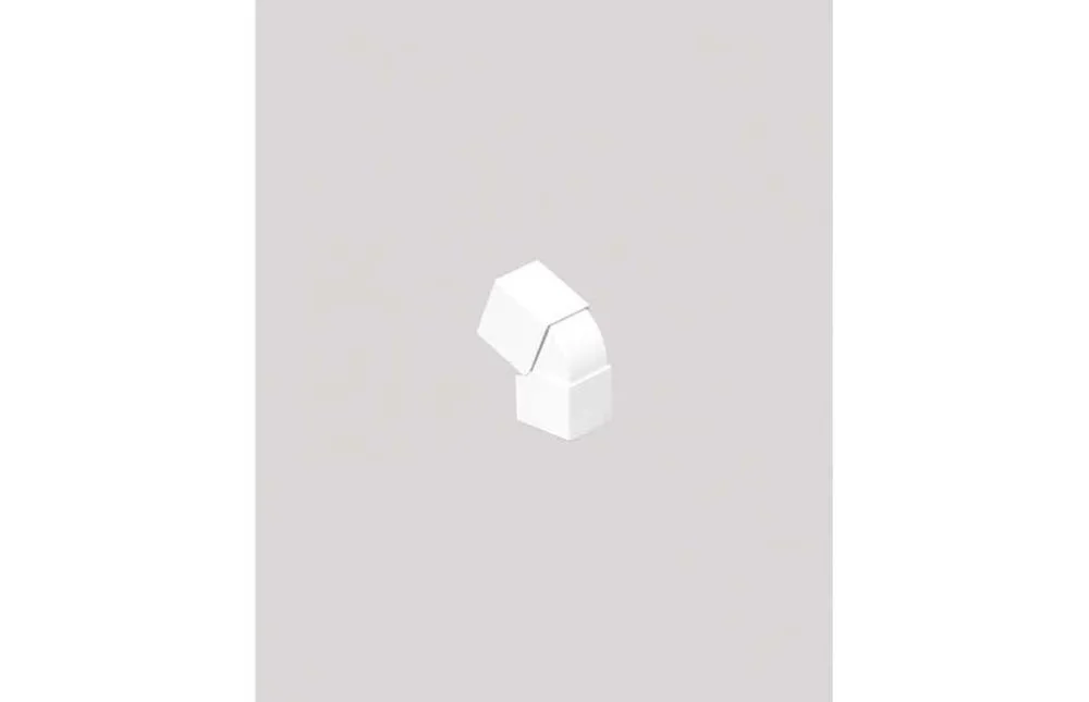 &Acirc;ngulo Ext  Vari&aacute;vel P/Calha 60x60 Branco