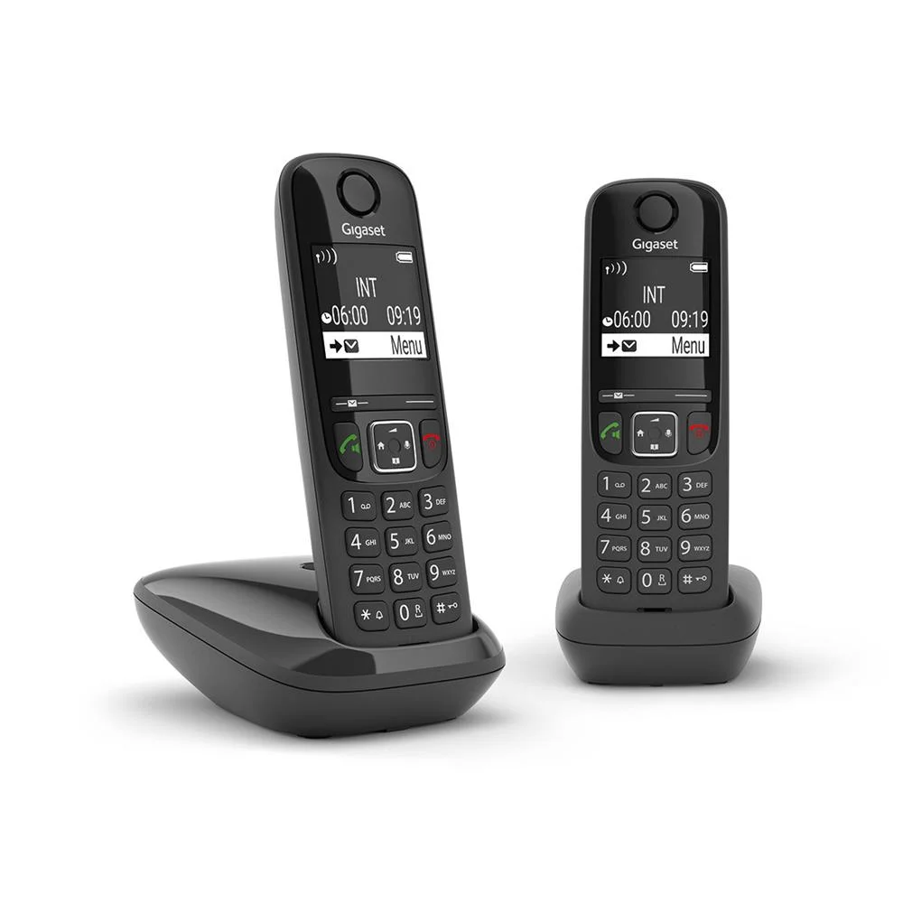 Telefone Digital Duo S/ Fios Gigaset As690 Preto - Siemens