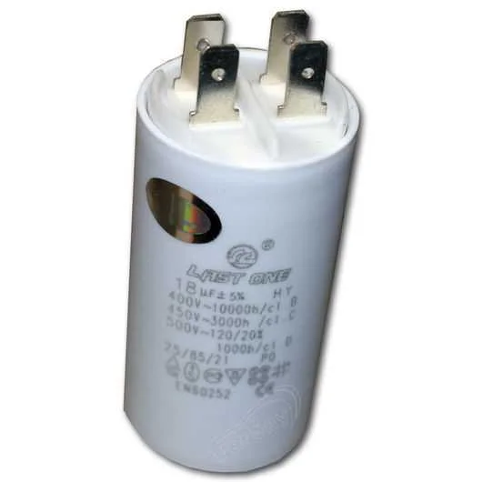 Condensador de Arranque de Lavadora 18mf - 450v