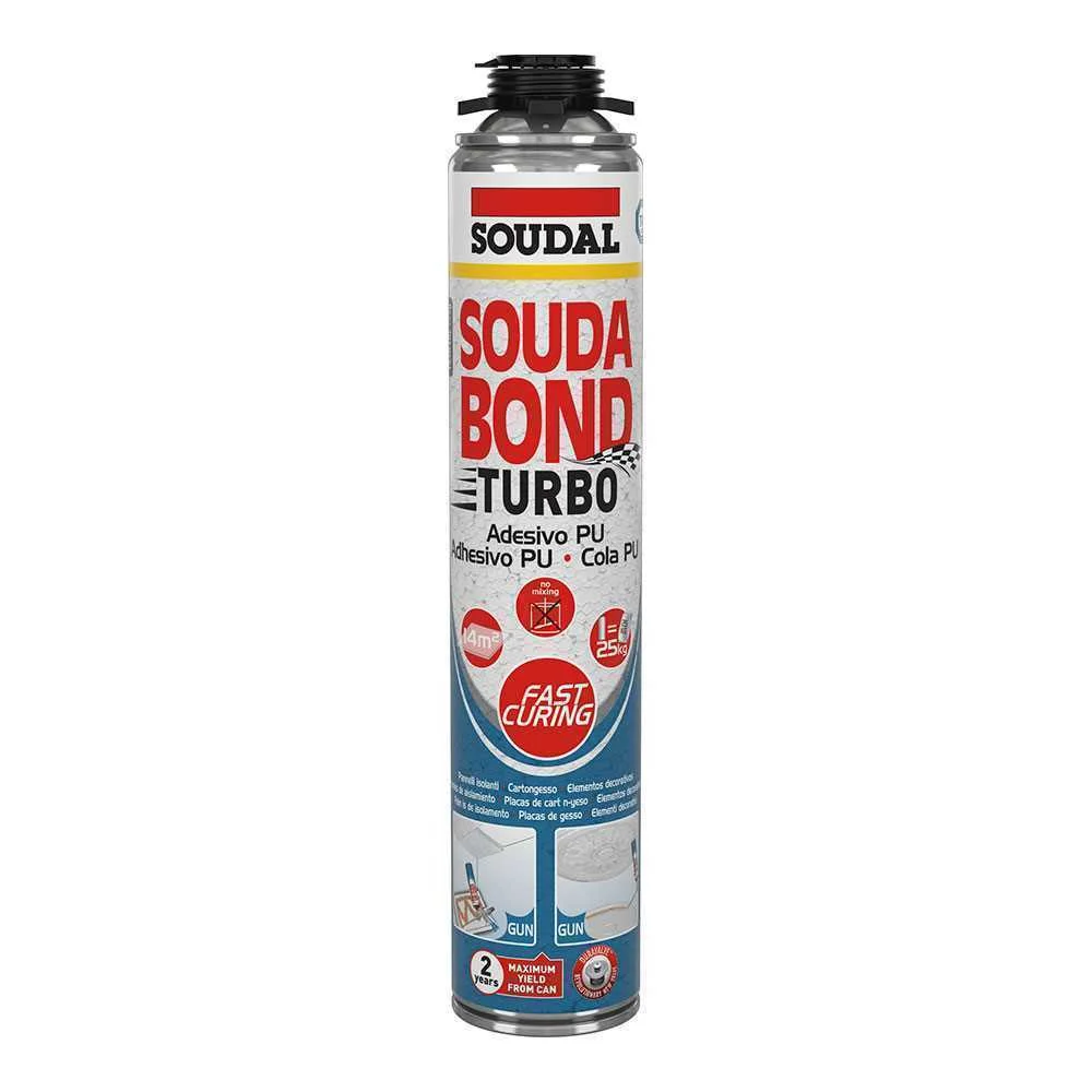 Espuma Adesiva Soudabon Turbo Pistola 750ml Soudal.