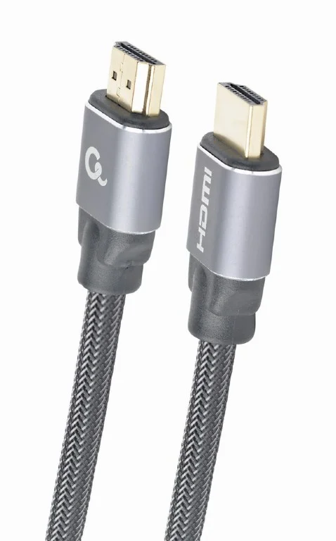 Cabo Hdmi 2.0 4k 60hz Gembird Ccbp-Hdmi-7.5m Premium Series Braided com Ethernet 7.5m Preto