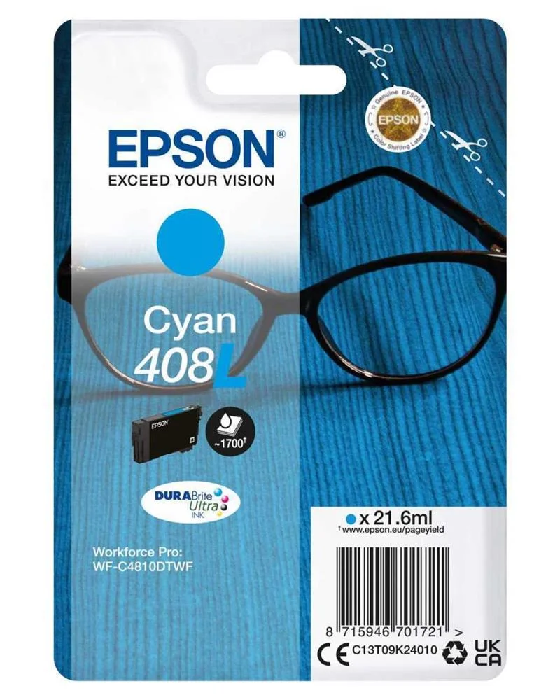 Epson 408l Tintenpatrone Cyan C13t09k24010 Epson Wf-C 4810