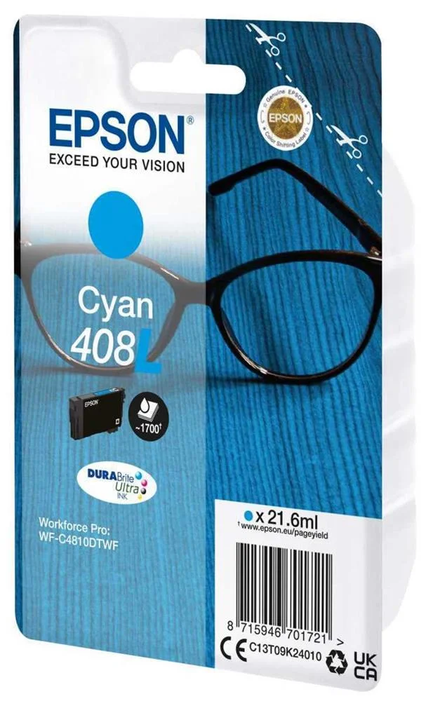 Epson 408l Tintenpatrone Cyan C13t09k24010 Epson Wf-C 4810