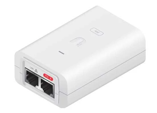 Ubiquiti Poe Injector, 24vdc, 30w, Gigabit, Weiss